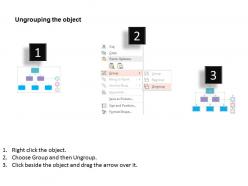 Three staged organization chart flat powerpoint design