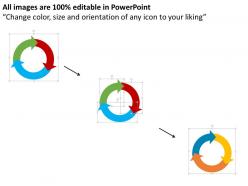 Three staged performance cycle problem solving flat powerpoint design
