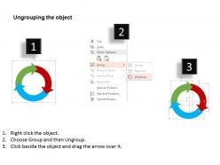 Three staged performance cycle problem solving flat powerpoint design