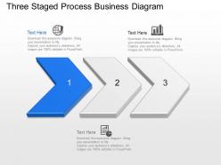 Three staged process business diagram powerpoint template slide