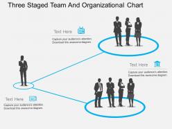 Three Staged Team And Organizational Chart Flat Powerpoint Design