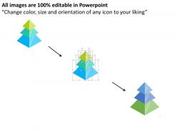 Three staged vertical pyramid process powerpoint templates
