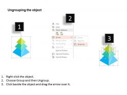 Three staged vertical pyramid process powerpoint templates