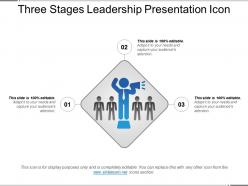 Three stages leadership presentation icon