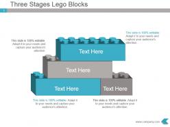 Three stages lego blocks presentation ppt slides
