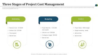 Three Stages Of Project Cost Management