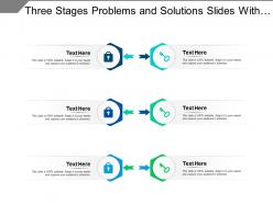 Three stages problems and solutions slides with icons