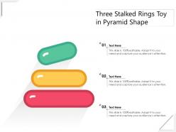 Three stalked rings toy in pyramid shape