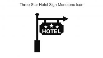 Three Star Hotel Sign Monotone Icon In Powerpoint Pptx Png And Editable Eps Format