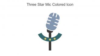 Three Star Mic Colored Icon In Powerpoint Pptx Png And Editable Eps Format