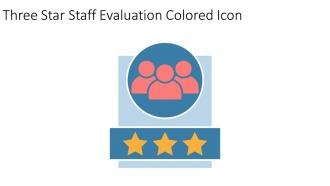 Three Star Staff Evaluation Colored Icon In Powerpoint Pptx Png And Editable Eps Format