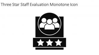 Three Star Staff Evaluation Monotone Icon In Powerpoint Pptx Png And Editable Eps Format