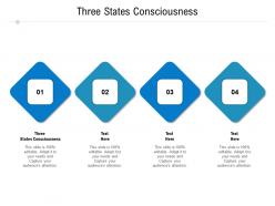 Three states consciousness ppt powerpoint presentation icon outline cpb