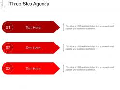 Three step agenda