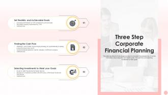 Three Step Corporate Financial Planning