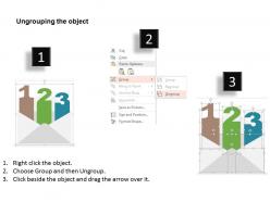 Three step planning diagram for business flat powerpoint design