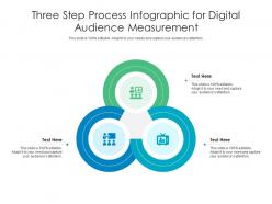 Three step process for digital audience measurement infographic template
