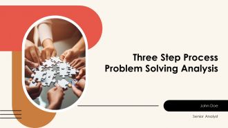 Three Step Process Problem Solving Analysis PPT Template AT
