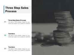 Three step sales process ppt powerpoint presentation outline format cpb