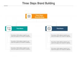 Three steps brand building ppt powerpoint presentation file diagrams cpb