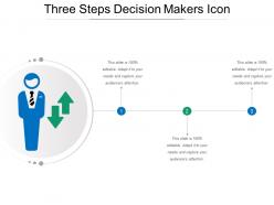Three steps decision makers icon