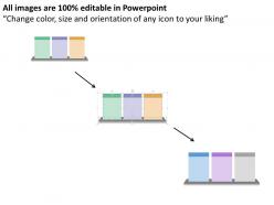 Three steps for data representation flat powerpoint design