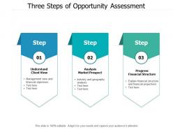 Three steps of opportunity assessment