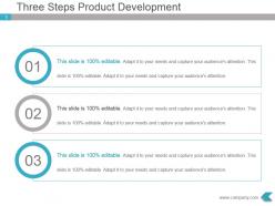 Three steps product development ppt presentation visual