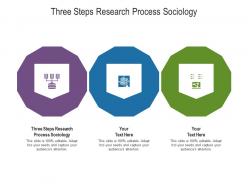 Three steps research process sociology ppt powerpoint presentation pictures show cpb