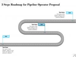 Three steps roadmap for pipeline operator proposal ppt powerpoint visual aids layouts