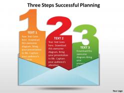 Three steps successful planning powerpoint templates graphics slides 0712