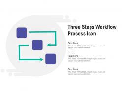 Three steps workflow process icon