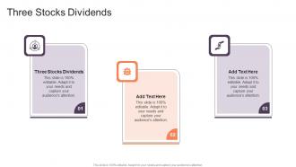 Three Stocks Dividends In Powerpoint And Google Slides Cpb