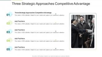Three Strategic Approaches Competitive Advantage In Powerpoint And Google Slides Cpb