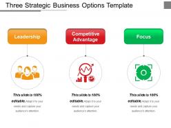 Three strategic business options template ppt examples