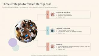 Three Strategies To Reduce Startup Cost