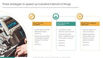 Three Strategies To Speed Up Industrial Internet Of Things
