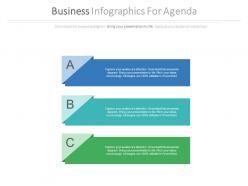 Three Tags Business Infographics For Agenda Flat Powerpoint Design