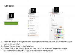 Three tags for result analysis flat powerpoint design