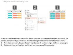 Three tags smart art layout diagram flat powerpoint design