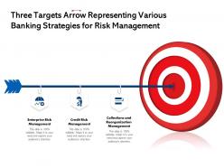 Three targets arrow representing various banking strategies for risk management