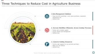 Three Techniques To Reduce Cost In Agriculture Business