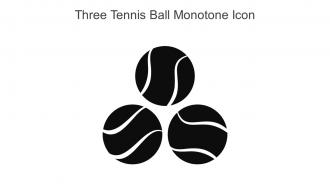 Three Tennis Ball Monotone Icon In Powerpoint Pptx Png And Editable Eps Format