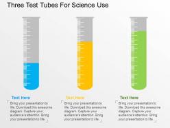 Three test tubes for science use flat powerpoint design