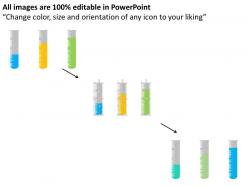 Three test tubes for science use flat powerpoint design