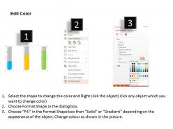 Three test tubes for science use flat powerpoint design