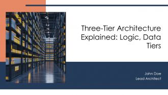 Three Tier Architecture Explained Logic Data Tiers PPT Structure AT