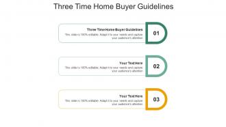 Three time home buyer guidelines ppt powerpoint presentation styles tips cpb