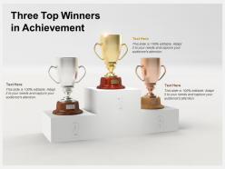 Three top winners in achievement
