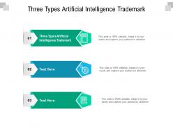 Three types artificial intelligence trademark ppt powerpoint presentation ideas visual aids cpb